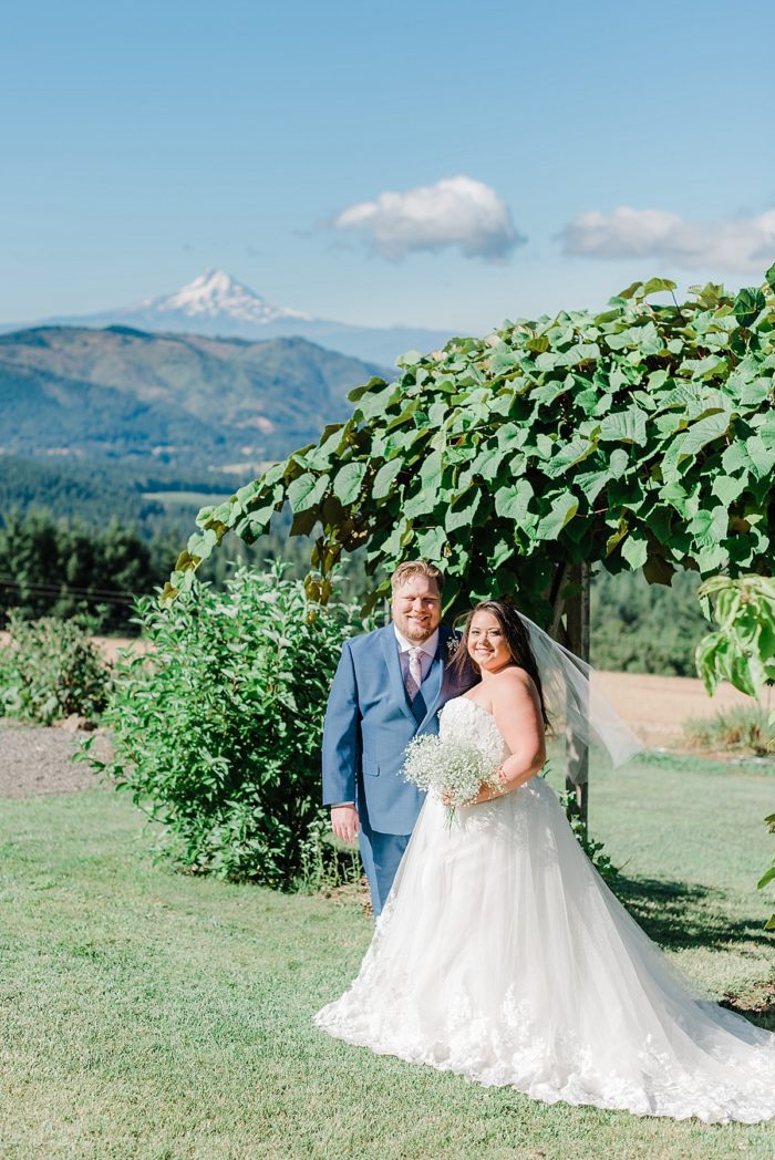 wedding venue with view of mt hood