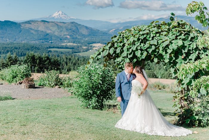 wedding venue with view of mt hood