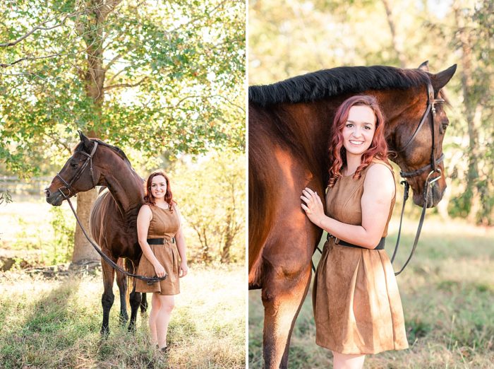 senior pictures with thoroughbred
